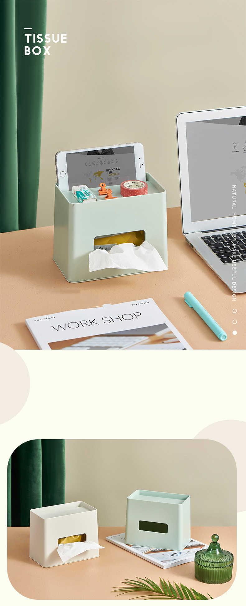 Phone Holder Tissue Box Yoso Home
