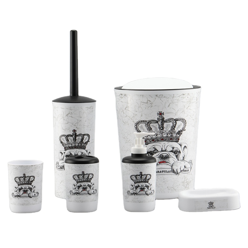 Plastic bathroom set Crown-dog