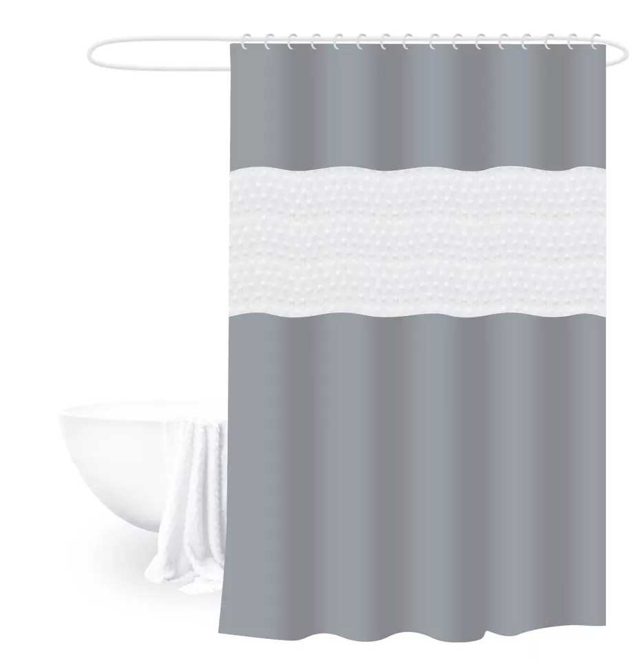 PEVA shower curtain Grey splicing shower curtain