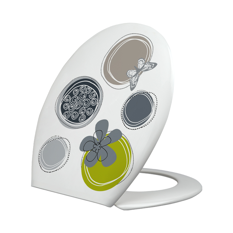 Toilet Lid Green Round