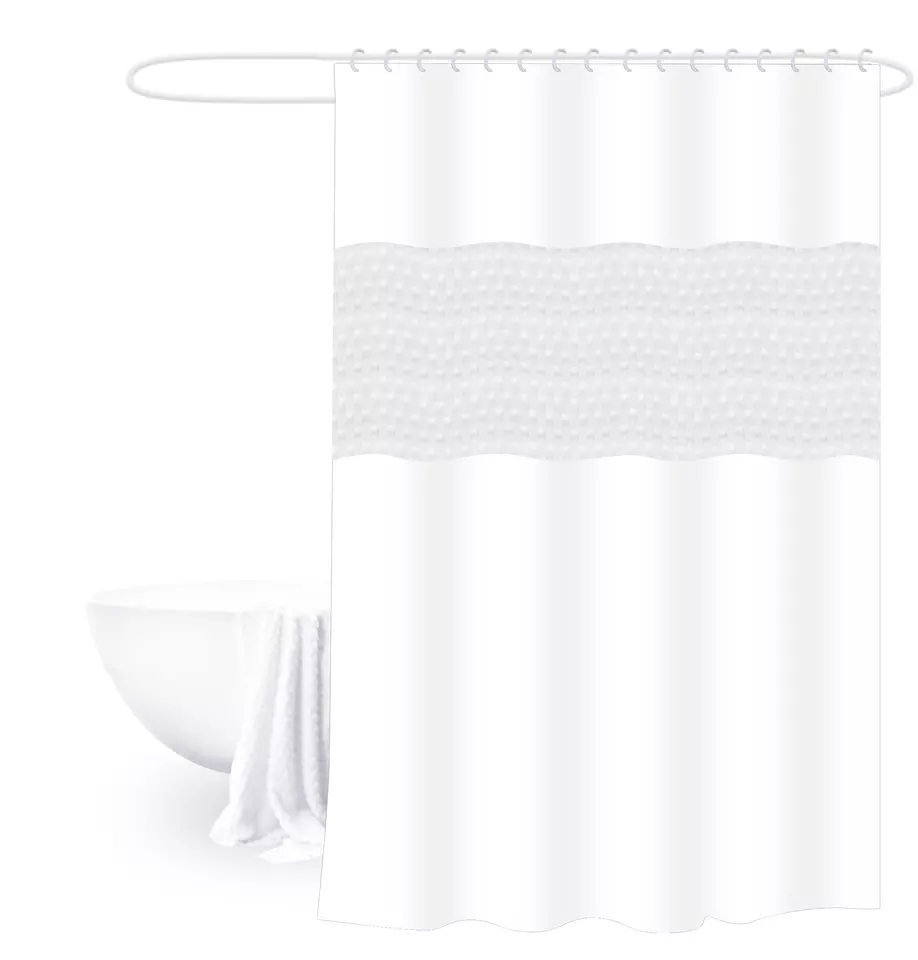 PEVA shower curtain white splicing shower curtain