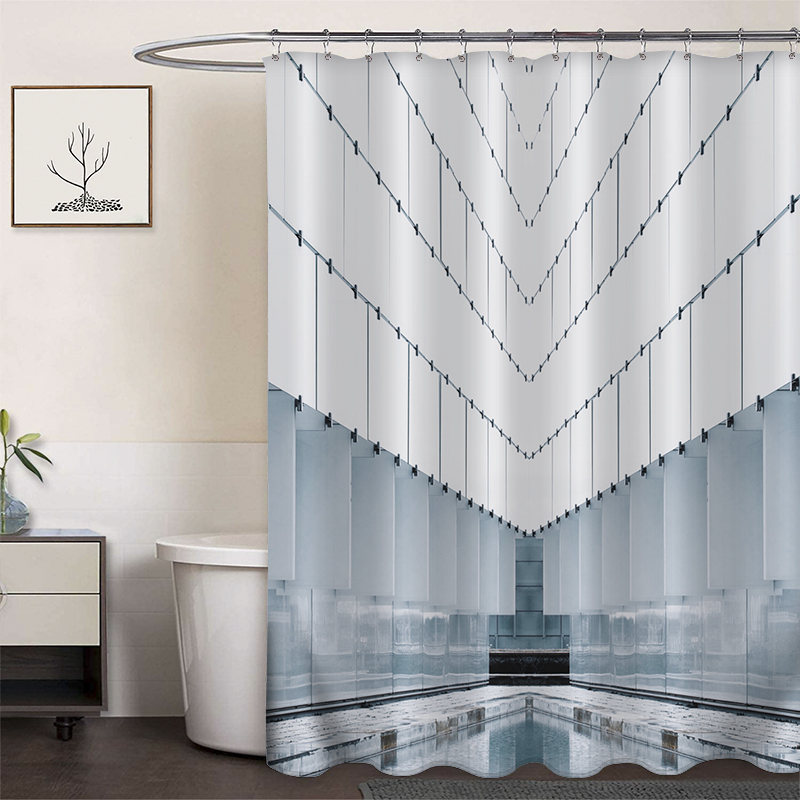 Polyester Shower Curtain Building