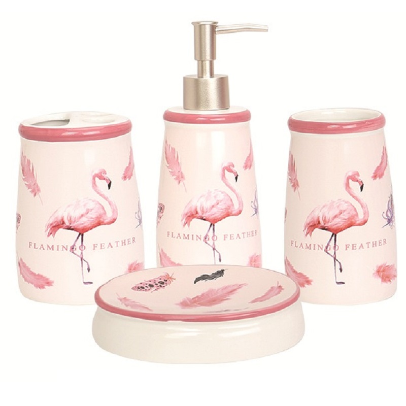 Flamingo ceramic set