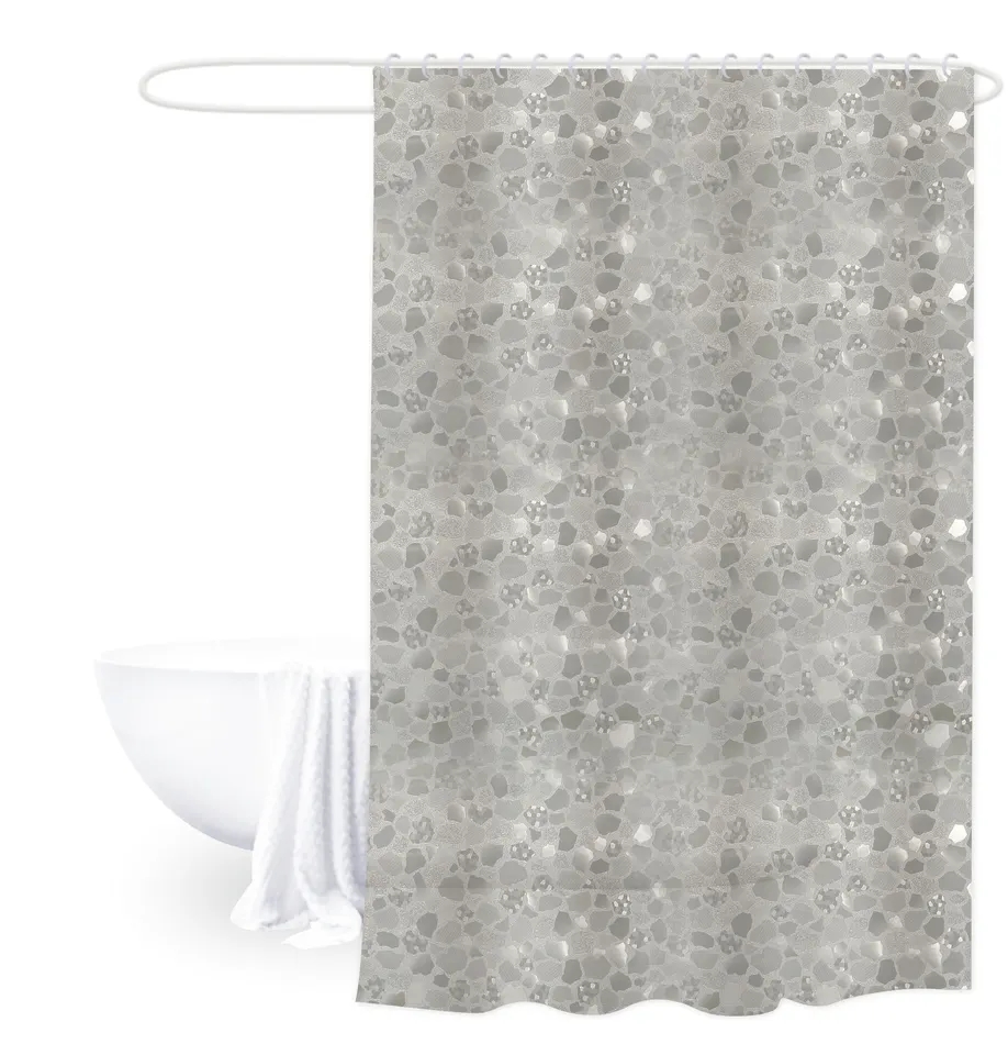 PEVA 3D Embossed Style Shower Curtain(Lithotripsy pattern)