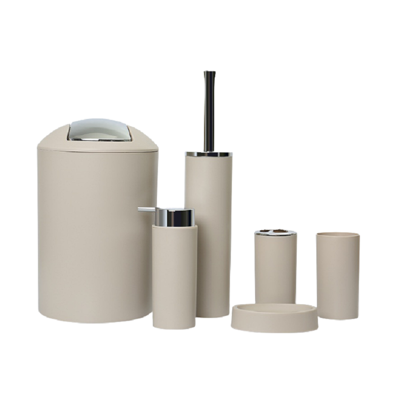 Plastic bathroom set Grey