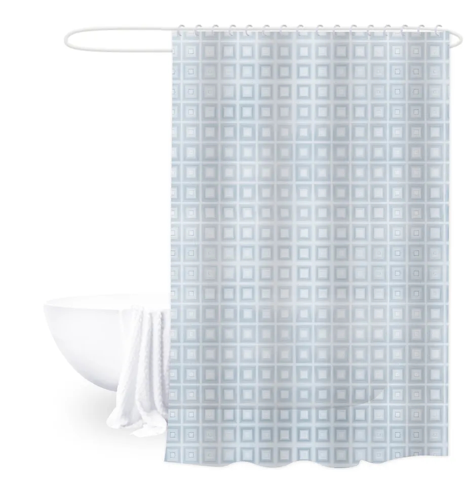 PEVA 3D Embossed Style Shower Curtain(Back lattice pattern)