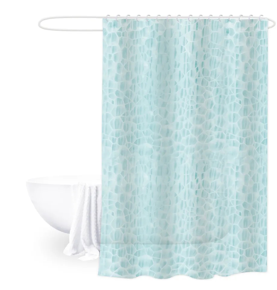 PEVA 3D Embossed Style Shower Curtain(Water Cube pattern)