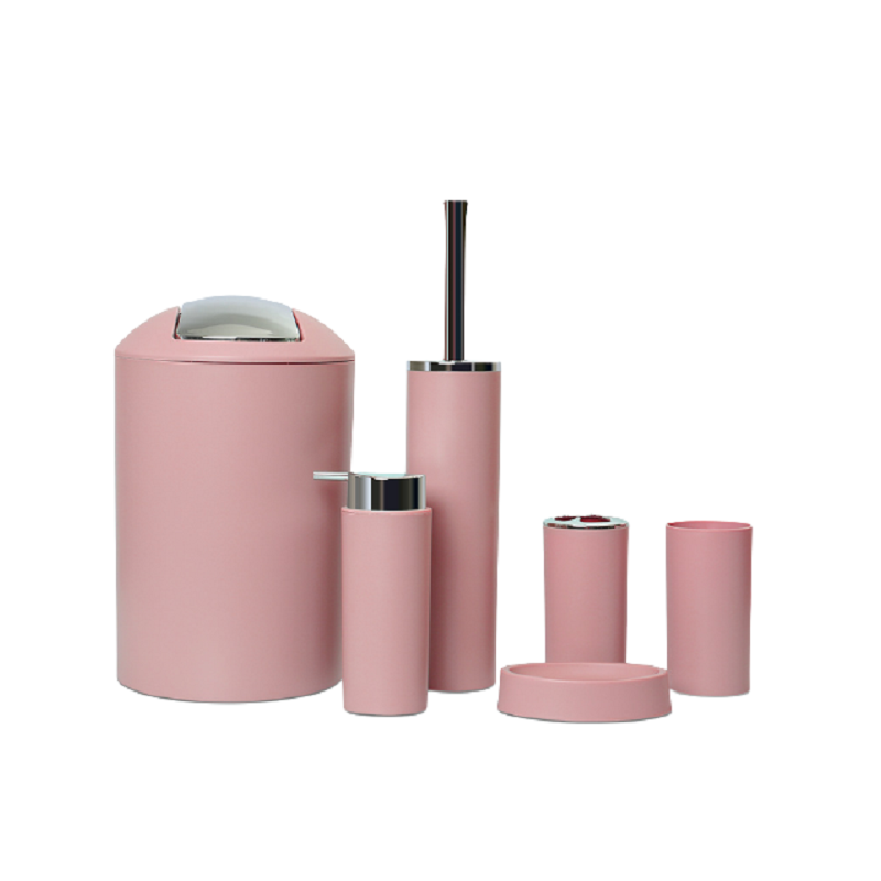 Plastic bathroom set Pink
