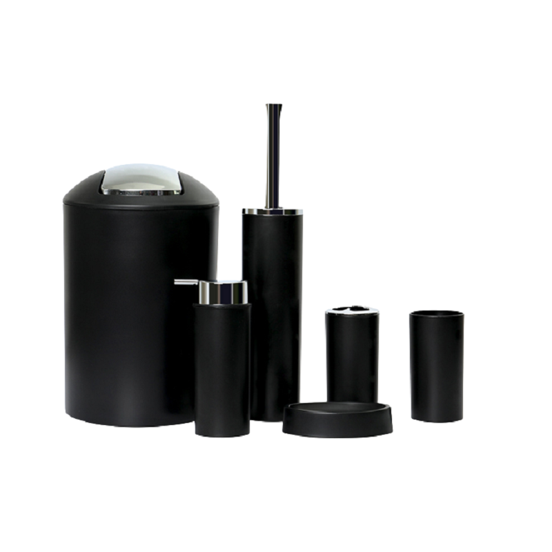 Plastic bathroom set Black