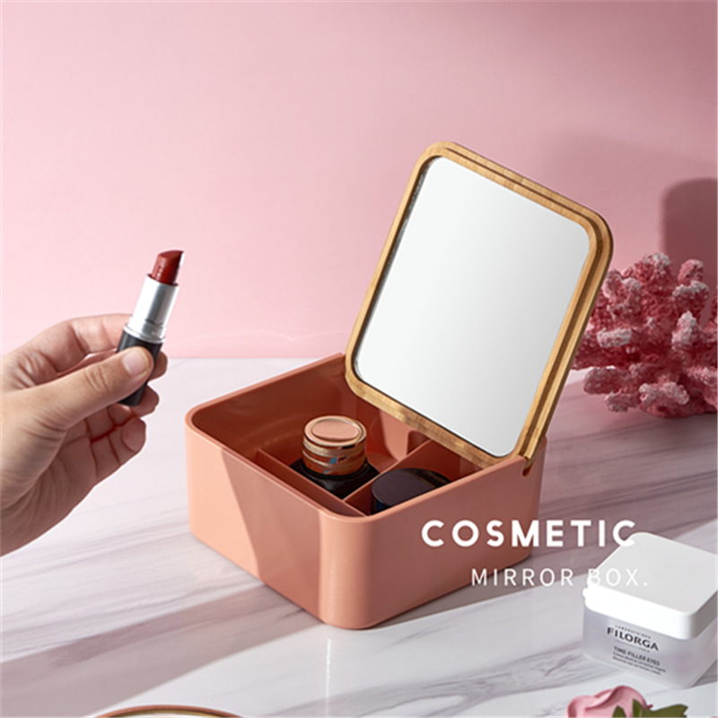 Cosmetics Storage Box With Mirror