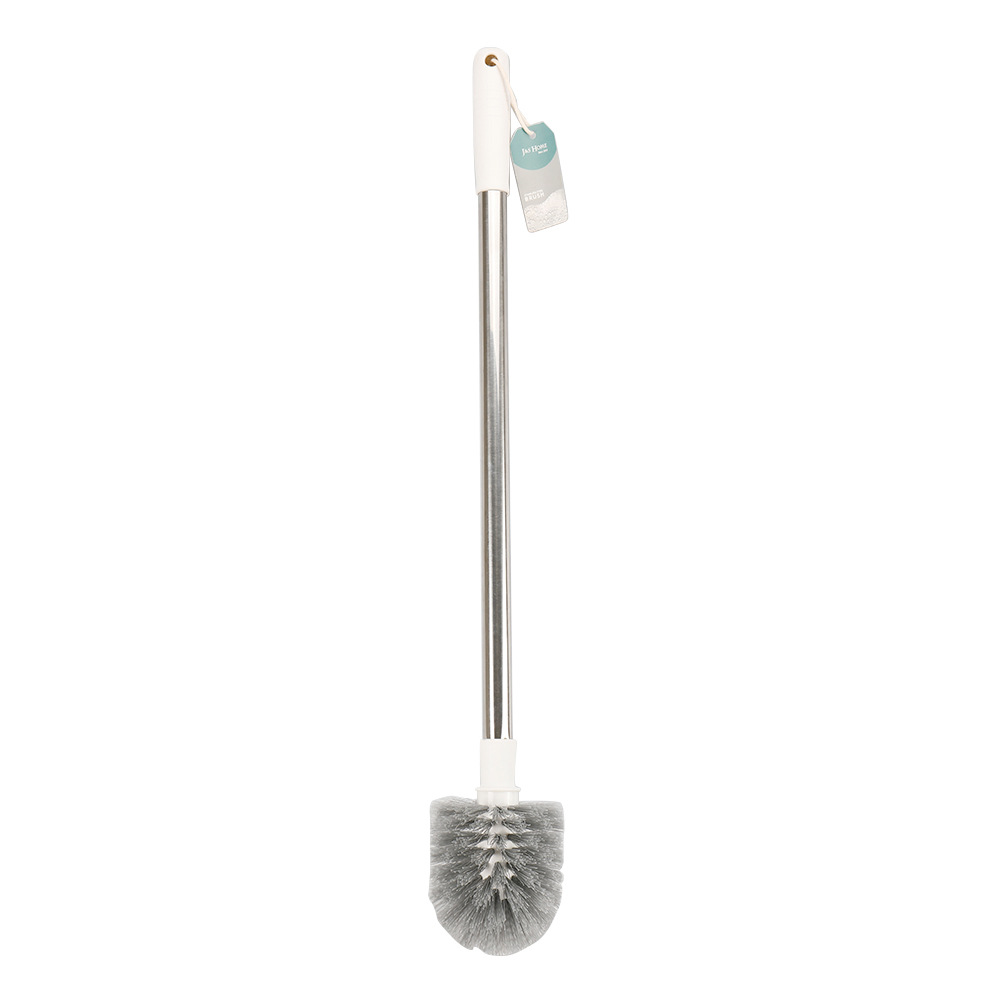 Stainless steel handle round toilet brush