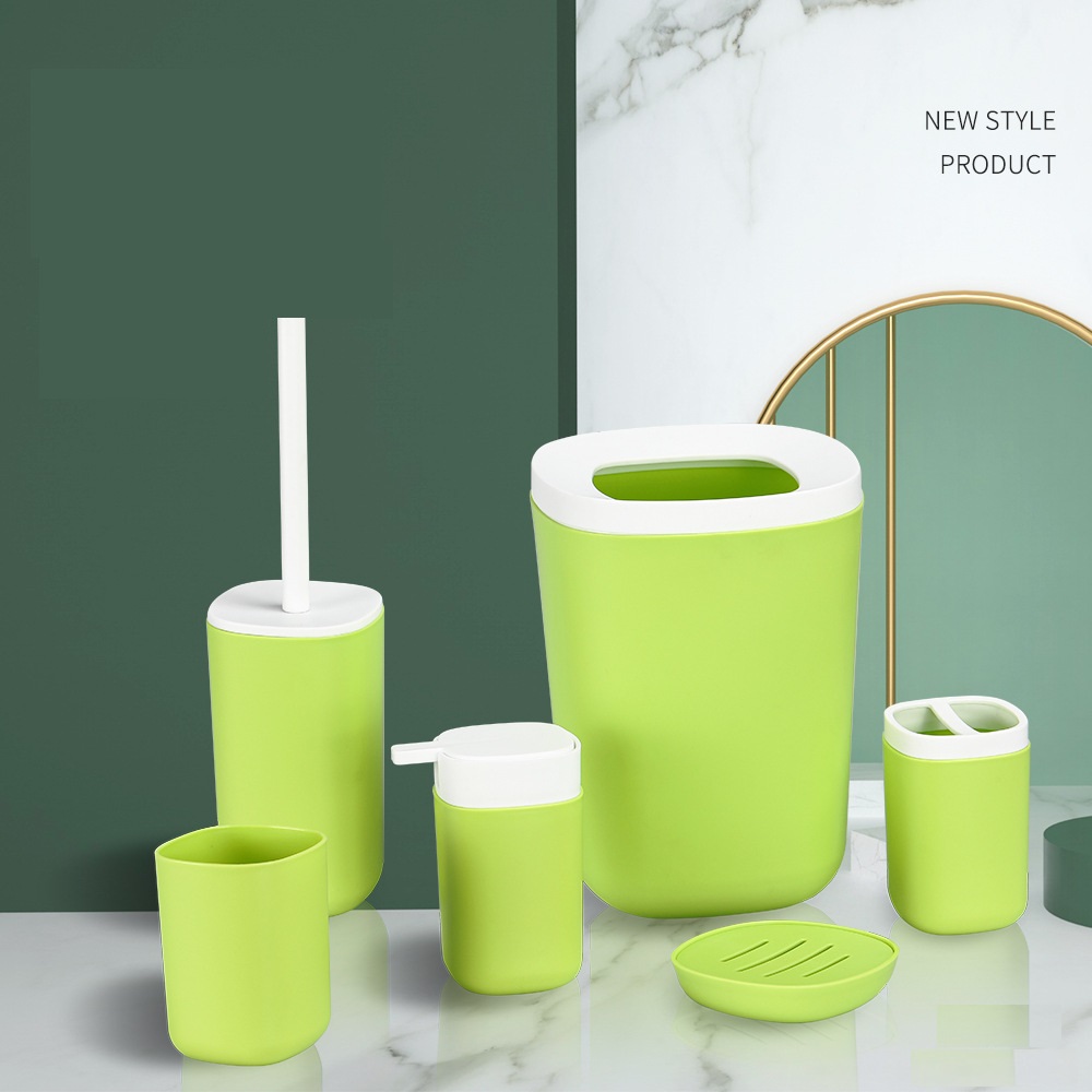 Six-piece minimalist bathroom set