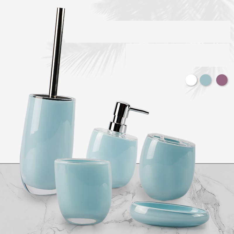 Novelty Plastic Bathroom Set - 5 pieces